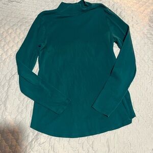Charter Club Green Long Sleeve Top 100% Pima Cotton